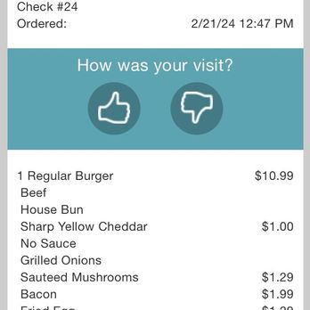 Tony Beef - Receipt - Burgers Near Me - Galloway, New Jersey