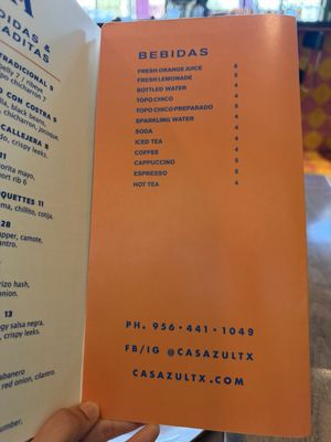 Menu photo 3 Casazul Laredo, TX