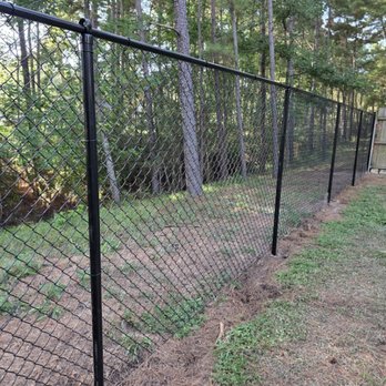 Stunning Fence - Black pvc chain-link fence - Fences & Gates Near Me - Spring, Texas Stunning Fence - Black pvc chain-link fence - Fences & Gates Near Me - Spring, Texas