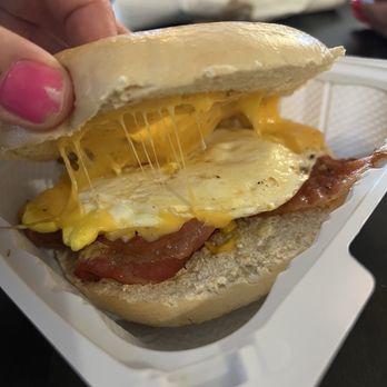Chocolattes - Bagel with bacon egg & cheese - Coffee & Tea Near Me - Fort Myers, Florida