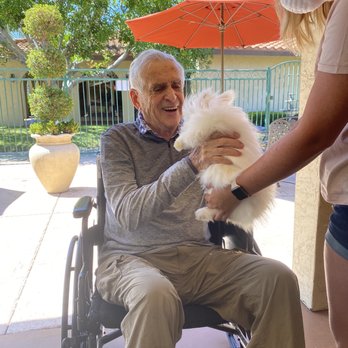 Silverado Escondido Memory Care Community - Fluffy bunny makes him so happy. - Assisted Living Facilities Near Me - Escondido, California Silverado Escondido Memory Care Community - Fluffy bunny makes him so happy. - Assisted Living Facilities Near Me - Escondido, California