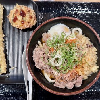Udon Yama - Nikutama Udon w/ Tempura - Japanese Near Me - Honolulu, Hawaii Udon Yama - Nikutama Udon w/ Tempura - Japanese Near Me - Honolulu, Hawaii