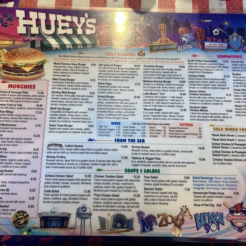 Huey's Collierville - Menu/placemat - Burgers Near Me - Collierville, Tennessee Huey's Collierville - Menu/placemat - Burgers Near Me - Collierville, Tennessee