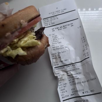 In-N-Out Burger - My receipt and wrong burger - Fast Food Near Me - Tujunga, California