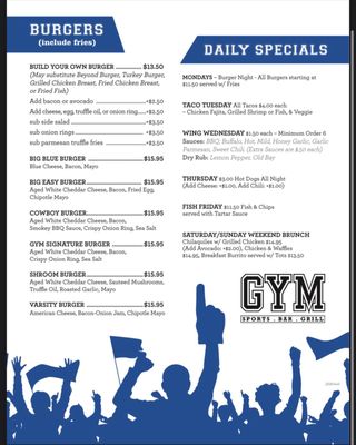 Menu photo 1 GYM Bar WeHo West Hollywood, CA
