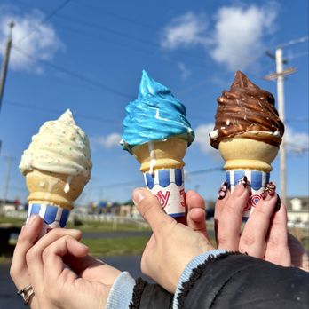 The Center Scoop - Cone Dips: Birthday Cake, Blue Raspberry, Chocolate - Ice Cream & Frozen Yogurt Near Me - Centerburg, Ohio The Center Scoop - Cone Dips: Birthday Cake, Blue Raspberry, Chocolate - Ice Cream & Frozen Yogurt Near Me - Centerburg, Ohio