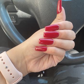 Nails For You - Cute basic red coffin nails - Nail Salons Near Me - Indio, California