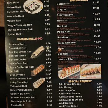 Sushi Monster - Menu as of June 2025 - Sushi Bars Near Me - Poway, California