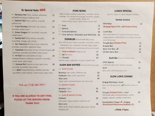 Menu photo 4 Slow Loris Brooklyn, NY