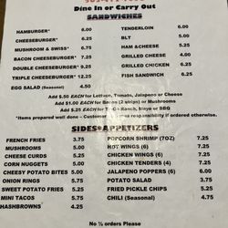 Top Hat Tavern - Menu