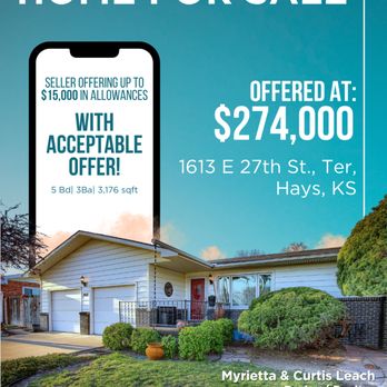 Myrietta Leach - Keller Williams Realty - 1613 E 27th Street Ter, Hays, KS
5 Bd| 3Ba| 3,176 sqft
PRICE: $274,000
.call Keller Williams Realty today at 785.650 4370 - Real Estate Agents Near Me - Hays, Kansas Myrietta Leach - Keller Williams Realty - 1613 E 27th Street Ter, Hays, KS
5 Bd| 3Ba| 3,176 sqft
PRICE: $274,000
.call Keller Williams Realty today at 785.650 4370 - Real Estate Agents Near Me - Hays, Kansas