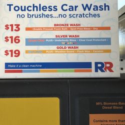 Car wash price menu