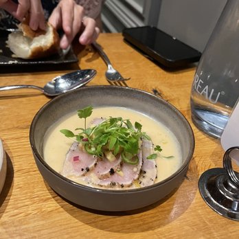 Rooster & Owl - Hamachi with Serrano and leche de Tigre - New American Near Me - Washington, DC, District of Columbia Rooster & Owl - Hamachi with Serrano and leche de Tigre - New American Near Me - Washington, DC, District of Columbia