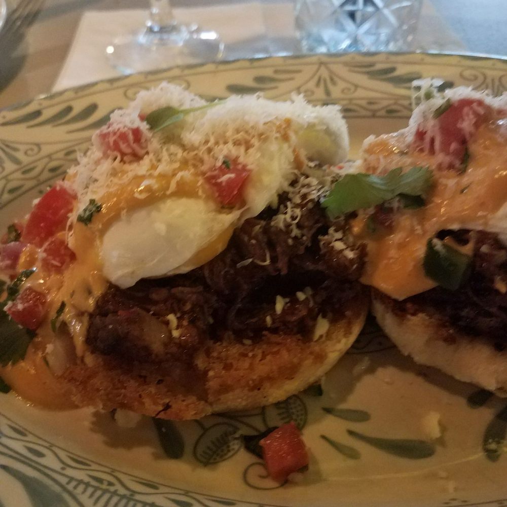 Barrio - Eggs Benedict. Looked too delicious to spend time getting a great picture but this was fantastic! - Mexican Near Me - Chicago, Illinois