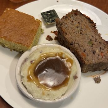 Buffalo Cornbread - Meatloaf, mashed potatoes, gravy, cornbread is not recommended - Burgers Near Me - Piedmont, South Carolina Buffalo Cornbread - Meatloaf, mashed potatoes, gravy, cornbread is not recommended - Burgers Near Me - Piedmont, South Carolina