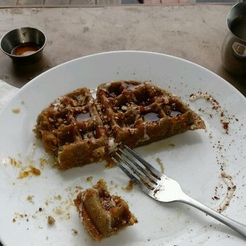 Off The Griddle - Pumpkin cheesecake waffle was amazeballs - Vegan Near Me - Portland, Oregon Off The Griddle - Pumpkin cheesecake waffle was amazeballs - Vegan Near Me - Portland, Oregon