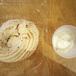 Individual sized Espresso Pavlova with Cointreau cream. $1.25.