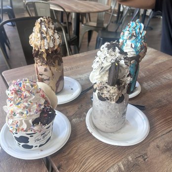 The Yard Milkshake Bar - Three milkshakes and one ice cream cup - Ice Cream & Frozen Yogurt Near Me - Phoenix, Arizona The Yard Milkshake Bar - Three milkshakes and one ice cream cup - Ice Cream & Frozen Yogurt Near Me - Phoenix, Arizona