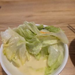 Salad water down miso? Crazy. Flavor ok but not executed as a Japanese sauce