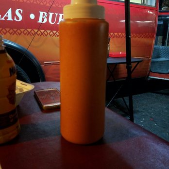 Tacos Montero - The SPICIEST orange sauce Ive ever had.  But its so good. - Food Trucks Near Me - San Jose, California