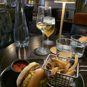 Bar Margot - Bar Margot Angus Burger with Fries split in half to share. - Lounges Near Me - Atlanta, Georgia Bar Margot - Bar Margot Angus Burger with Fries split in half to share. - Lounges Near Me - Atlanta, Georgia