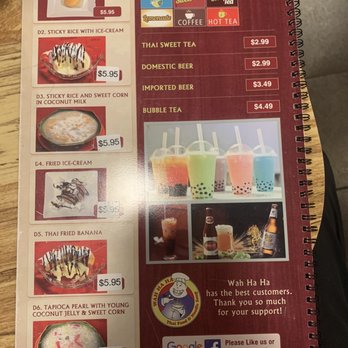 Wah Ha Ha - Desert & Drinks - Thai Near Me - Gainesville, Florida