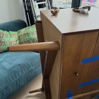 Poseidon Moving - Hutch with broken leg - Movers Near Me