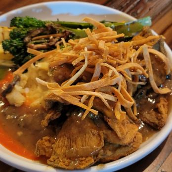 TLC Vegan Cafe - Crispy TLC chicken dinner made with oyster mushrooms - Cafes Near Me - Richardson, Texas TLC Vegan Cafe - Crispy TLC chicken dinner made with oyster mushrooms - Cafes Near Me - Richardson, Texas