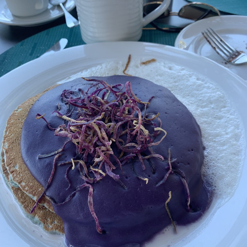 Ikena Landing - Ume sweet potato pancakes - Juice Bars & Smoothies Near Me - Kohala Coast, Hawaii Ikena Landing - Ume sweet potato pancakes - Juice Bars & Smoothies Near Me - Kohala Coast, Hawaii
