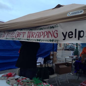 Dickens on Main - Our Yelp gift wrapping station! - Festivals Near Me - Boerne, Texas
