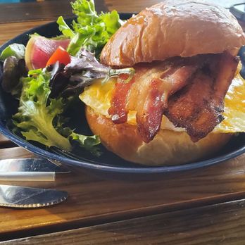 PublicUs - Brekkie Sandwich Supreme. Check out the watermelon radish in that salad! - Coffee & Tea Near Me - Las Vegas, Nevada PublicUs - Brekkie Sandwich Supreme. Check out the watermelon radish in that salad! - Coffee & Tea Near Me - Las Vegas, Nevada