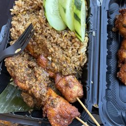 Sate Ayam with Nasi Goreng Sate Ayam with Nasi Goreng
