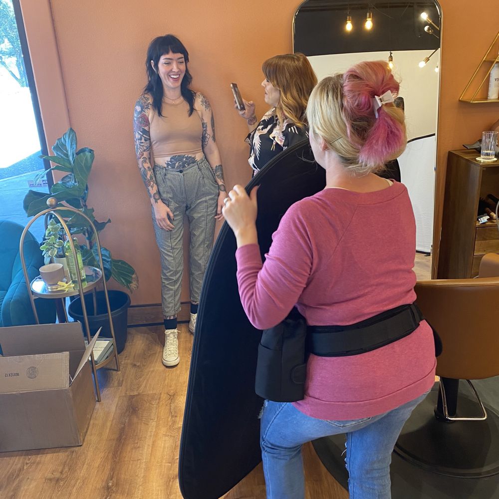Marci and the Mane - Marci getting direction during a photoshoot - Hair Stylists Near Me - Sacramento , California Marci and the Mane - Marci getting direction during a photoshoot - Hair Stylists Near Me - Sacramento , California