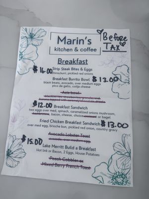Menu photo 4 Marin’s Kitchen & Coffee Oakland, CA Menu photo 4 Marin’s Kitchen & Coffee Oakland, CA