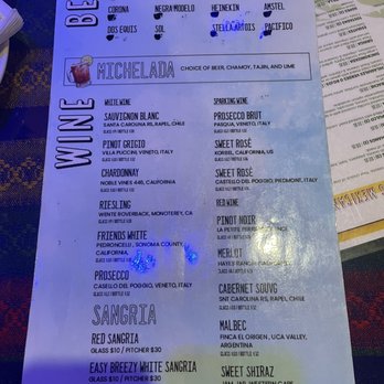 Acapulco - Wine and beer menu - Mexican Near Me - Raritan, New Jersey