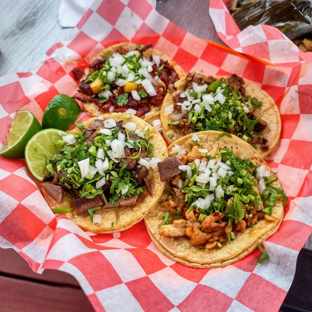 Tacos El Amigo - Selection of street tacos. - Mexican Near Me - Pensacola, Florida