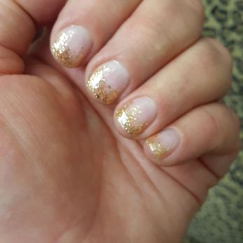 Dolce Nails Spa - Gold Ombre nails - Nail Salons Near Me - Fullerton, California