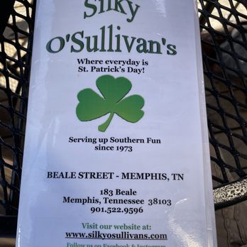Silky O'Sullivan's - Menu - Bars Near Me - Memphis, Tennessee Silky O'Sullivan's - Menu - Bars Near Me - Memphis, Tennessee