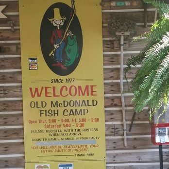 Old McDonald Fish Camp - Welcome - Seafood Near Me - North Augusta, South Carolina