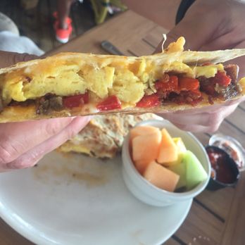 Dead Dog Saloon - Breakfast quesadilla side view - Seafood Near Me - Murrells Inlet, South Carolina Dead Dog Saloon - Breakfast quesadilla side view - Seafood Near Me - Murrells Inlet, South Carolina