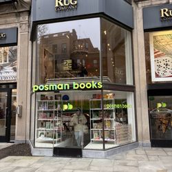 Posman Books - Front entrance you have to go down some stairs