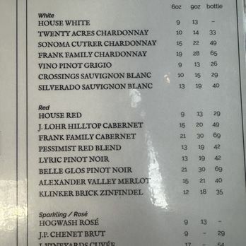 kitchen747 - Wine prices. - Pizza Near Me - Roseville, California