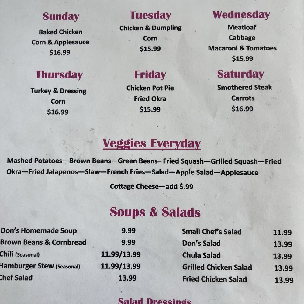 Neal's Cafe - 1st page of menu - Diners Near Me - Springdale, Arkansas Neal's Cafe - 1st page of menu - Diners Near Me - Springdale, Arkansas