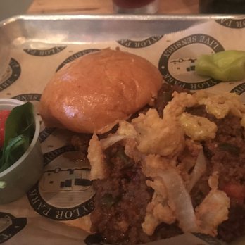 Treylor Park - Sloppy joe without cheese - New American Near Me - Savannah, Georgia Treylor Park - Sloppy joe without cheese - New American Near Me - Savannah, Georgia
