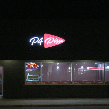 P4Pizza - P4Pizza Store Front at Night - Pizza Near Me - Lanigan, Saskatchewan