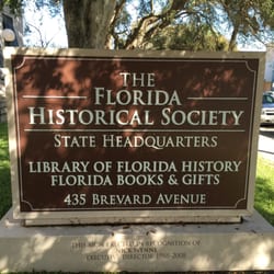Florida Historical Library - Sign in front