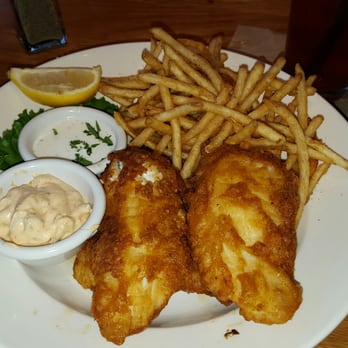 BJ's Restaurant & Brewhouse - Beach House Blonde battered fish and chips. - New American Near Me - Pittsburgh, Pennsylvania