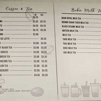 Cafe Bdan - Menu as of September 2023 - Desserts Near Me - Centreville, Virginia
