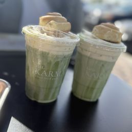 Honey bun matcha latte Honey bun matcha latte