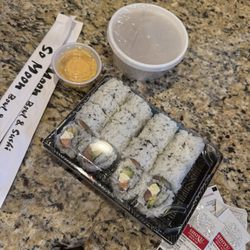 So Moon Bowl and Sushi - 2 Philly rolls, a side of spicy mayo & miso soup